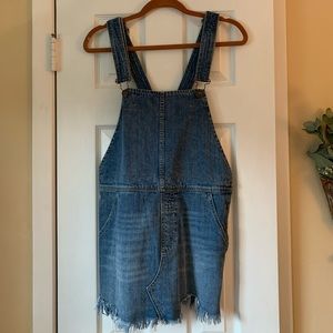 Free People Denim Overall Dress